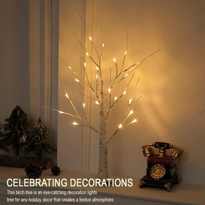 LED Illuminated Birch Tree for Home and Holiday Decoration_1