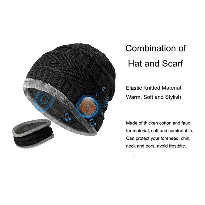 Wireless Bluetooth Musical Knitted Wearable Washable Hat_9