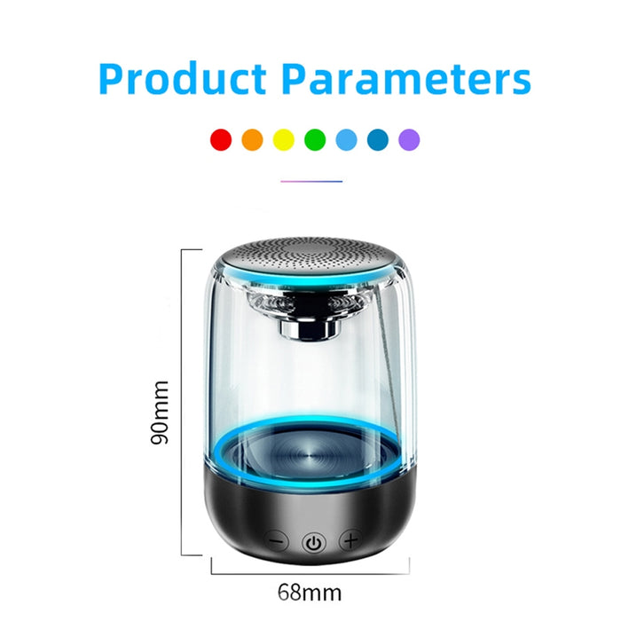 6D Variable Color Illuminated Subwoofer Wireless Bluetooth Speaker_3