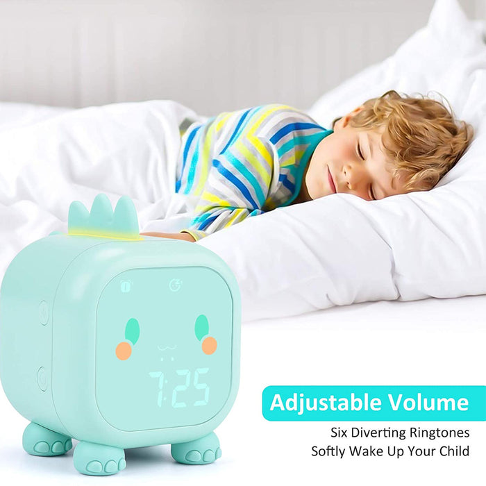 Sleep Training Digital Kid’s Dinosaur Rechargeable Alarm Clock_5