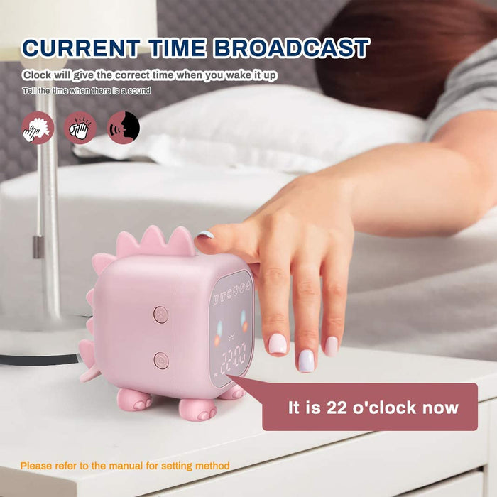 Sleep Training Digital Kid’s Dinosaur Rechargeable Alarm Clock_9