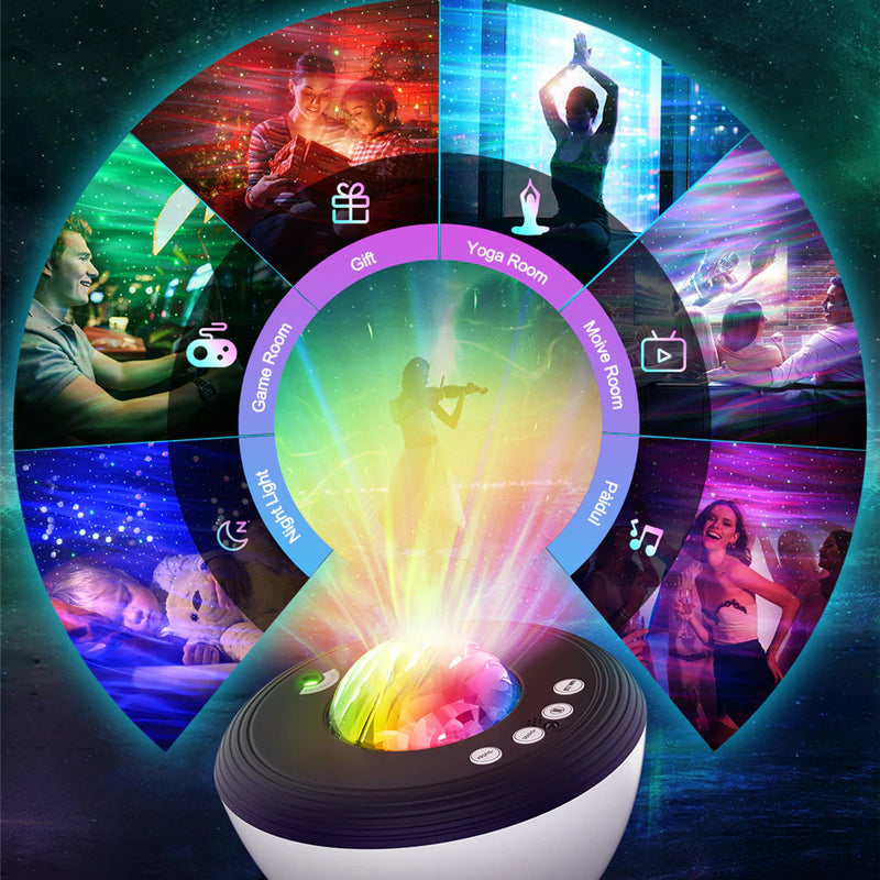 Galaxy Projector with White Noise Bluetooth Remote Speaker_3