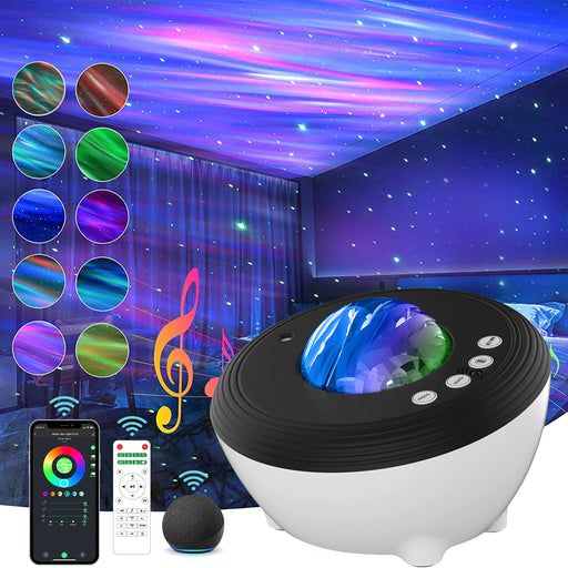 Galaxy Projector with White Noise Bluetooth Remote Speaker_9