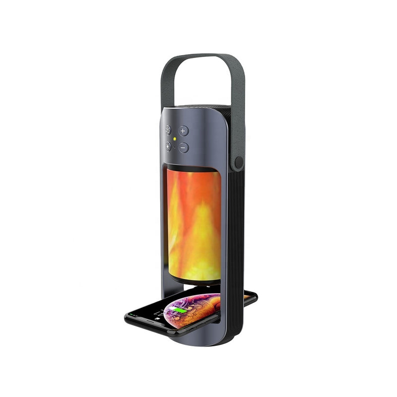 Flame Light Wireless Bluetooth Speaker and Charger for QI Phones_9