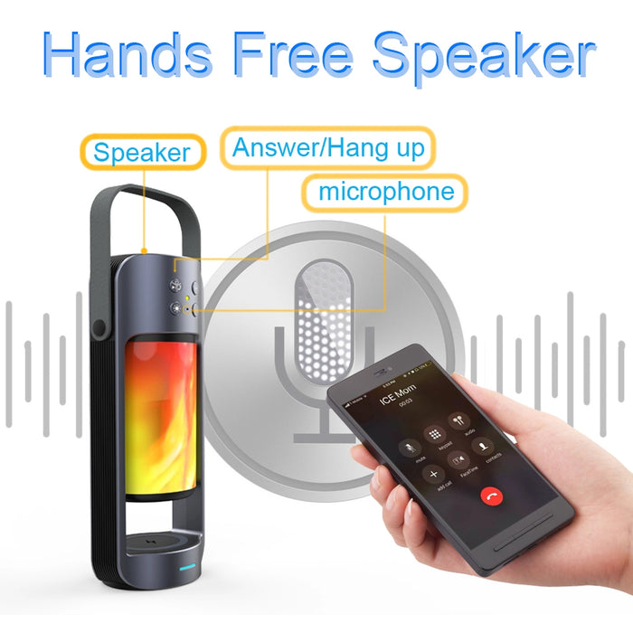 Flame Light Wireless Bluetooth Speaker and Charger for QI Phones_10