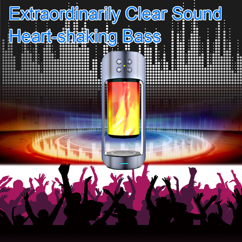 Flame Light Wireless Bluetooth Speaker and Charger for QI Phones_11
