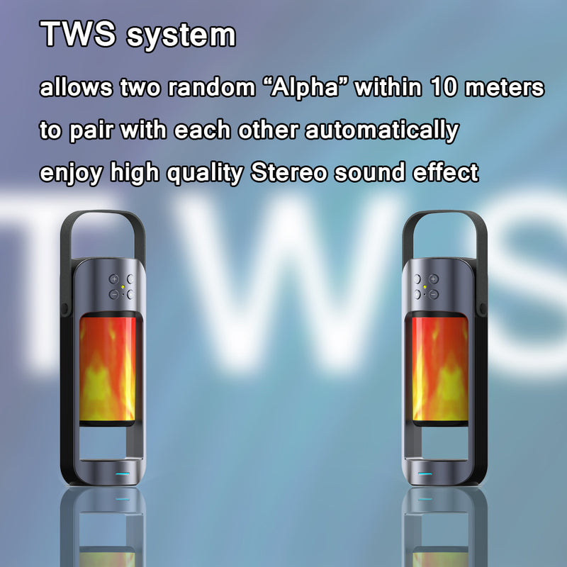 Flame Light Wireless Bluetooth Speaker and Charger for QI Phones_13