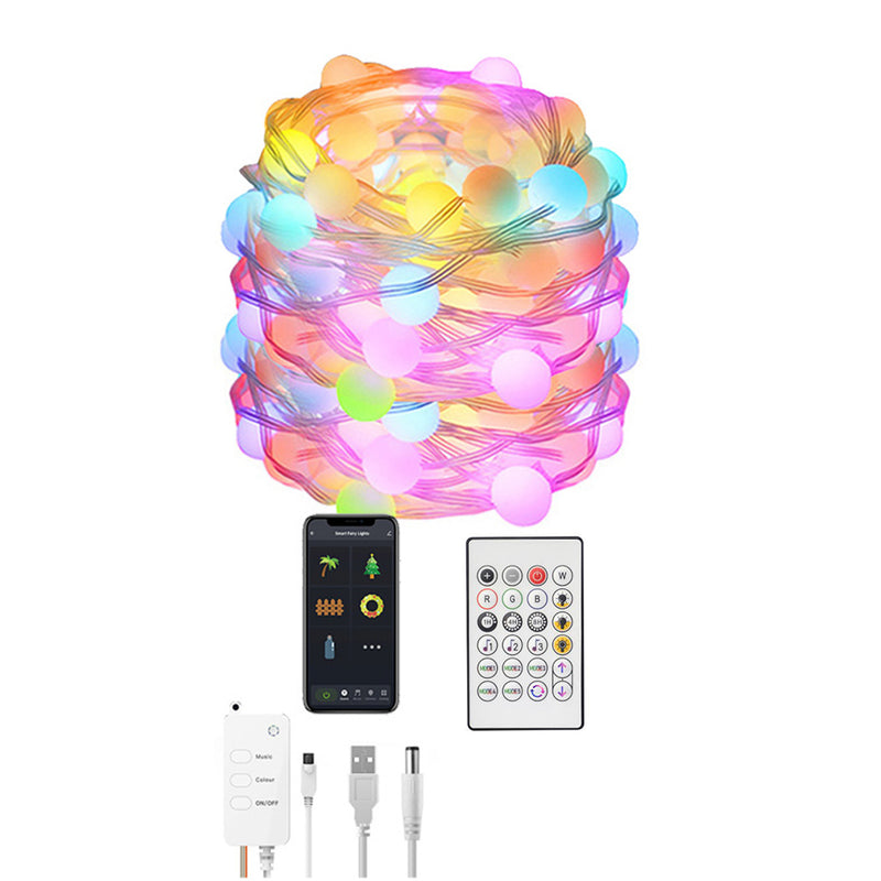 Remote Controlled Smart LED String Holiday Fairy Ball Lights_4