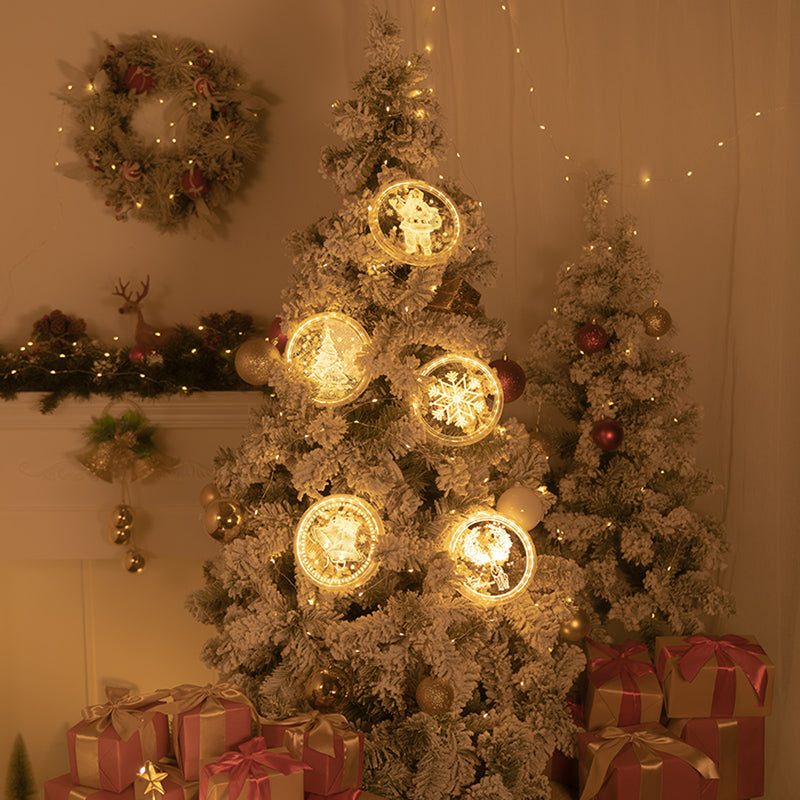 Battery Operated LED Christmas Holiday Pendant Light Decoration_15