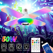 LED 50W 4 Leaves Foldable Musical BT Ceiling Bulb Lamp_17