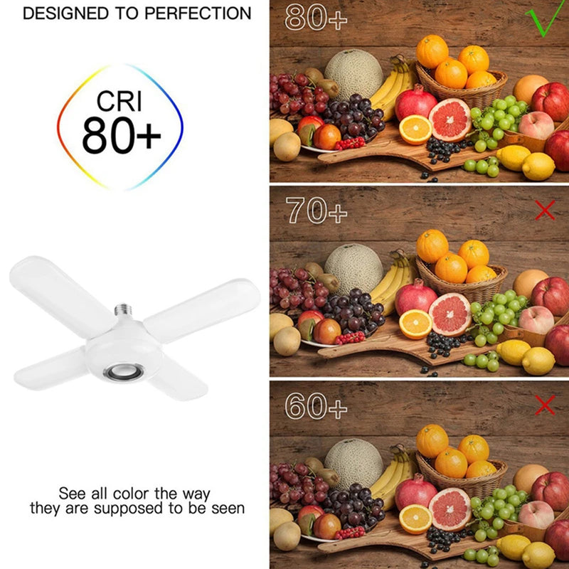 LED 50W 4 Leaves Foldable Musical BT Ceiling Bulb Lamp_8