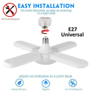 LED 50W 4 Leaves Foldable Musical BT Ceiling Bulb Lamp_9