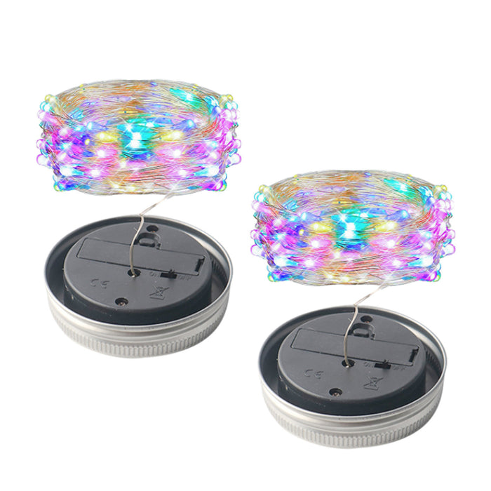 Solar Powered Mason Jar LED Decorative Fairy Lights Set_12