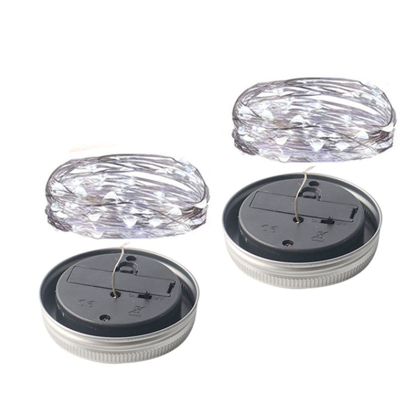 Solar Powered Mason Jar LED Decorative Fairy Lights Set_14