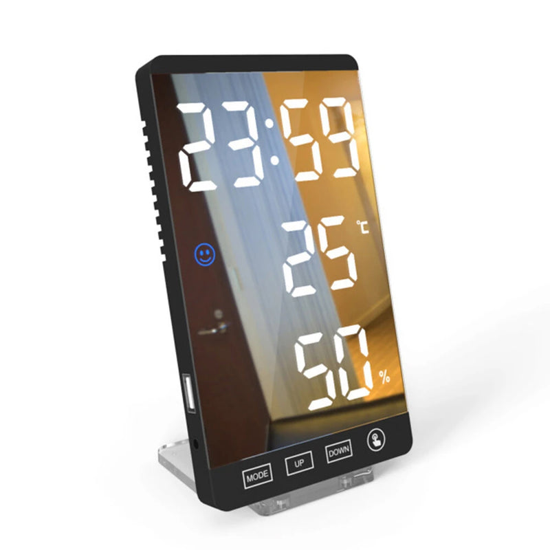 Multifunctional LED Makeup Mirror Digital Snooze Alarm Clock_0