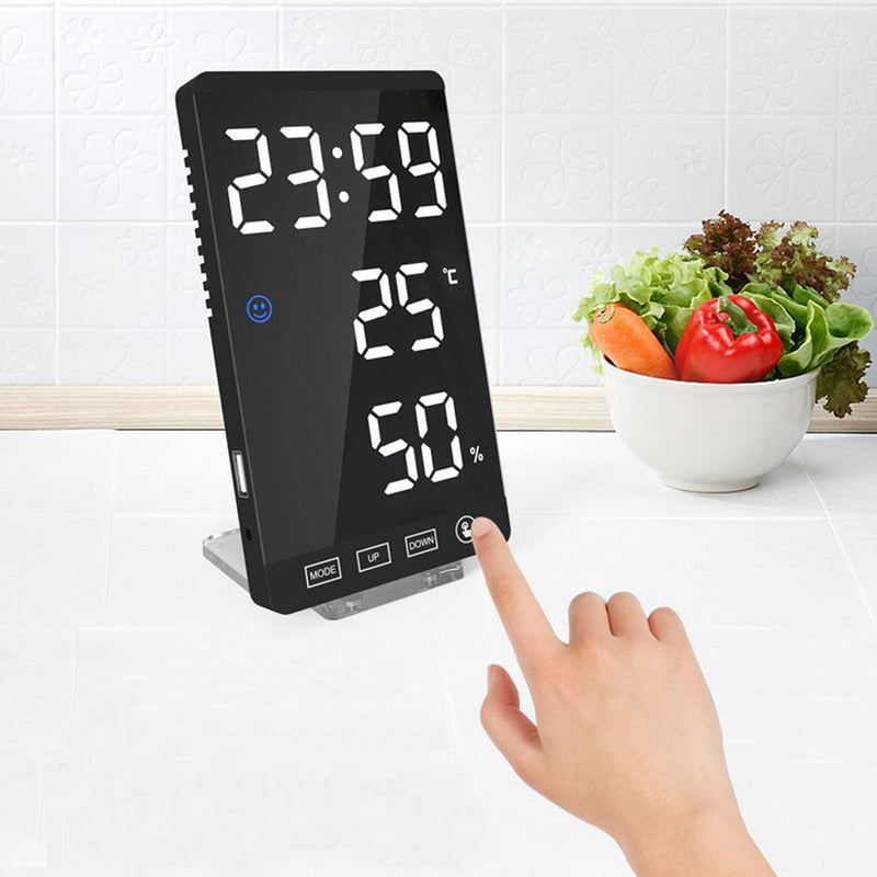 Multifunctional LED Makeup Mirror Digital Snooze Alarm Clock_4