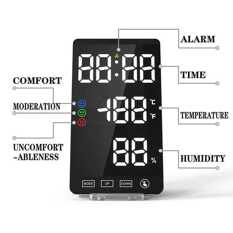 Multifunctional LED Makeup Mirror Digital Snooze Alarm Clock_10