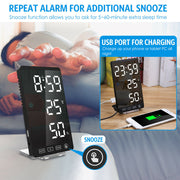Multifunctional LED Makeup Mirror Digital Snooze Alarm Clock_13