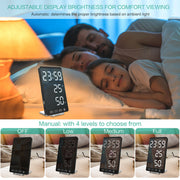 Multifunctional LED Makeup Mirror Digital Snooze Alarm Clock_5