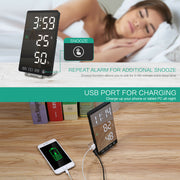 Multifunctional LED Makeup Mirror Digital Snooze Alarm Clock_6