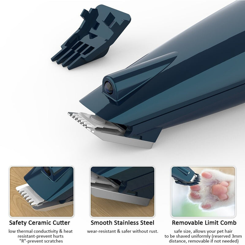 Low Noise Rechargeable Grooming Safe Nail Clipper for Pets_8