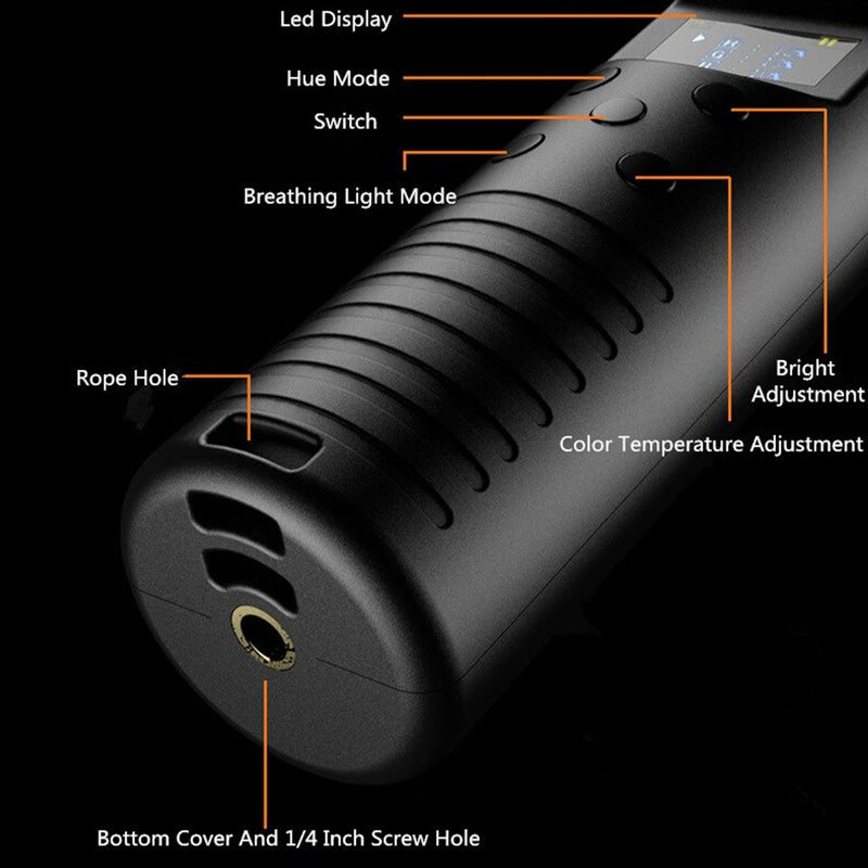 Remote Controlled RGB Handheld LED Video Photography Light_8