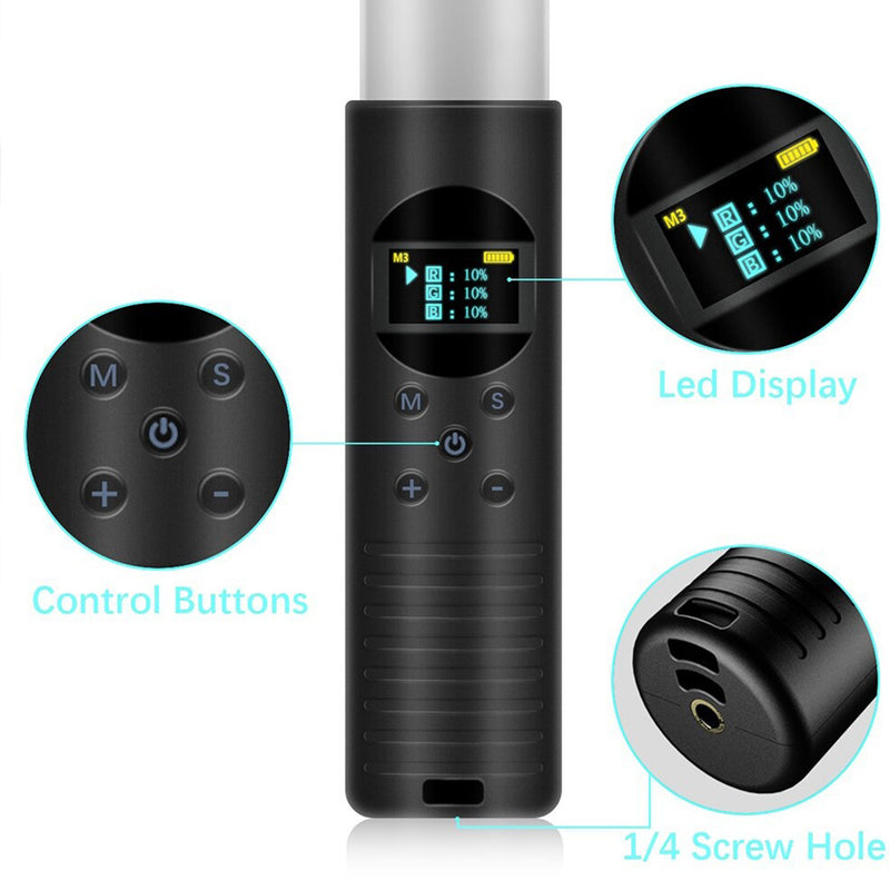 Remote Controlled RGB Handheld LED Video Photography Light_16