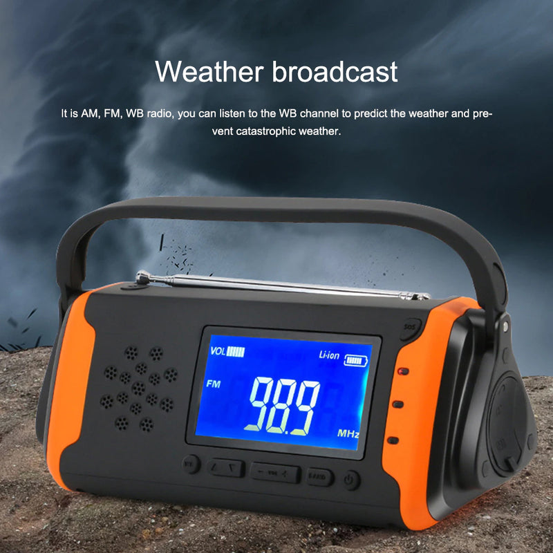 Solar Powered Portable Radio and 4000mAh Power Source_5