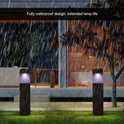 Solar Stone Pillar White LED Lights Outdoor Garden Lamp_12
