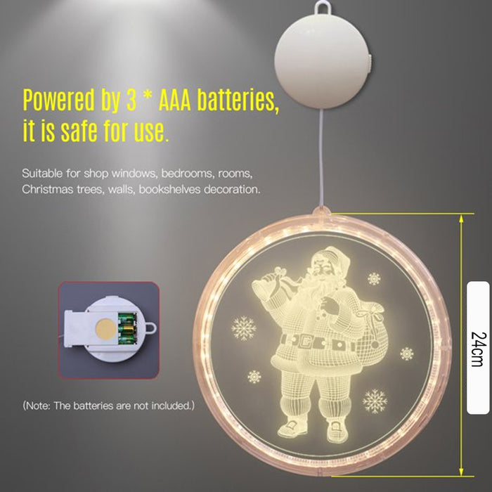 Battery Operated LED Christmas Holiday Pendant Light Decoration_8