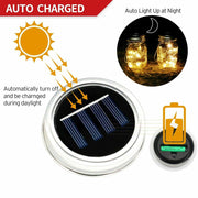 Solar Powered Mason Jar LED Decorative Fairy Lights Set_4