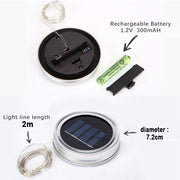 Solar Powered Mason Jar LED Decorative Fairy Lights Set_11