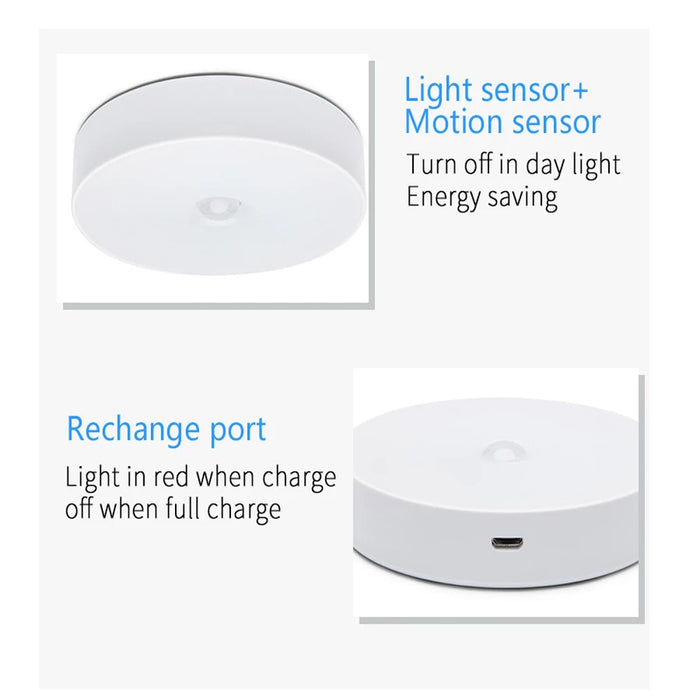 6-pack Rechargeable PIR Motion Sensor LED Wall Lamp Night Light_1