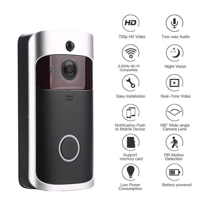 Battery Operated HD Smart Wi-Fi Security Video Doorbell_2
