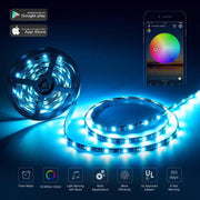 Smartphone Controlled Colorful LED Strip Light Kit- Wall Plugged_1