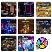Smartphone Controlled Colorful LED Strip Light Kit- Wall Plugged_5