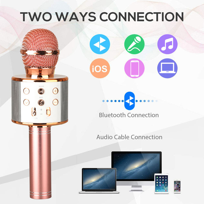 USB Rechargeable Wireless Bluetooth Karaoke Microphone_11