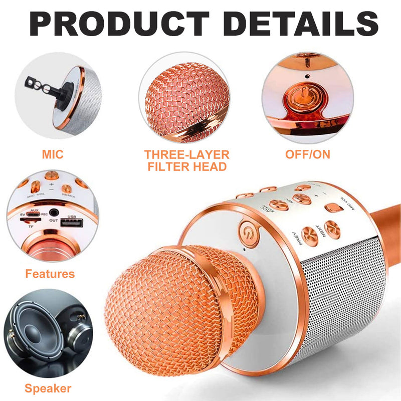 USB Rechargeable Wireless Bluetooth Karaoke Microphone_2