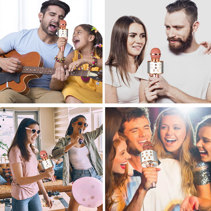 USB Rechargeable Wireless Bluetooth Karaoke Microphone_3