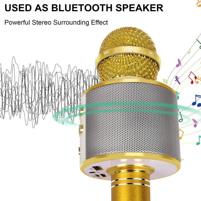USB Rechargeable Wireless Bluetooth Karaoke Microphone_5