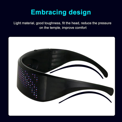 USB Rechargeable LED Luminous Eye Glasses Electronic Visor_6