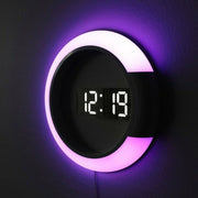 USB Plugged-in 3D LED Wall Clock Digital Alarm Clock and Lamp_3