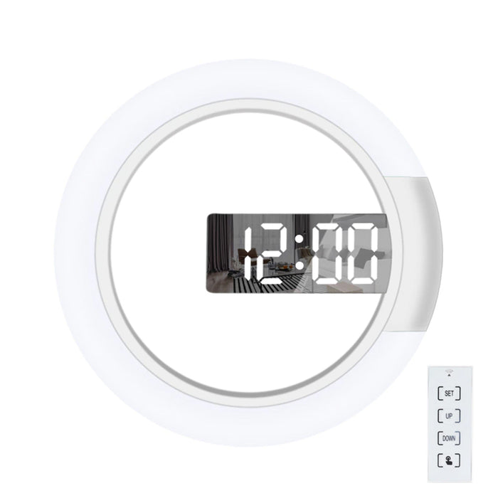 USB Plugged-in 3D LED Wall Clock Digital Alarm Clock and Lamp_7