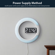USB Plugged-in 3D LED Wall Clock Digital Alarm Clock and Lamp_15