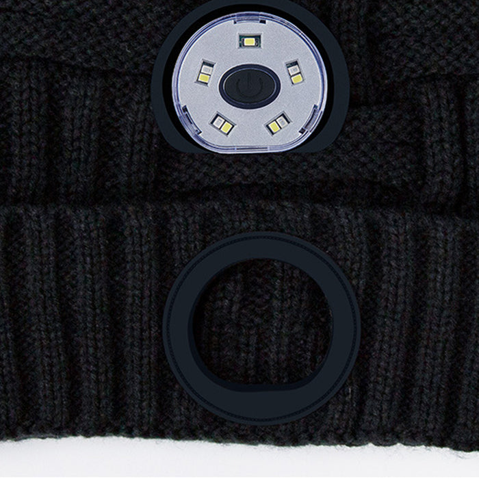 USB Rechargeable Light up Knitted Hat Flashlight Beanie Cap_9