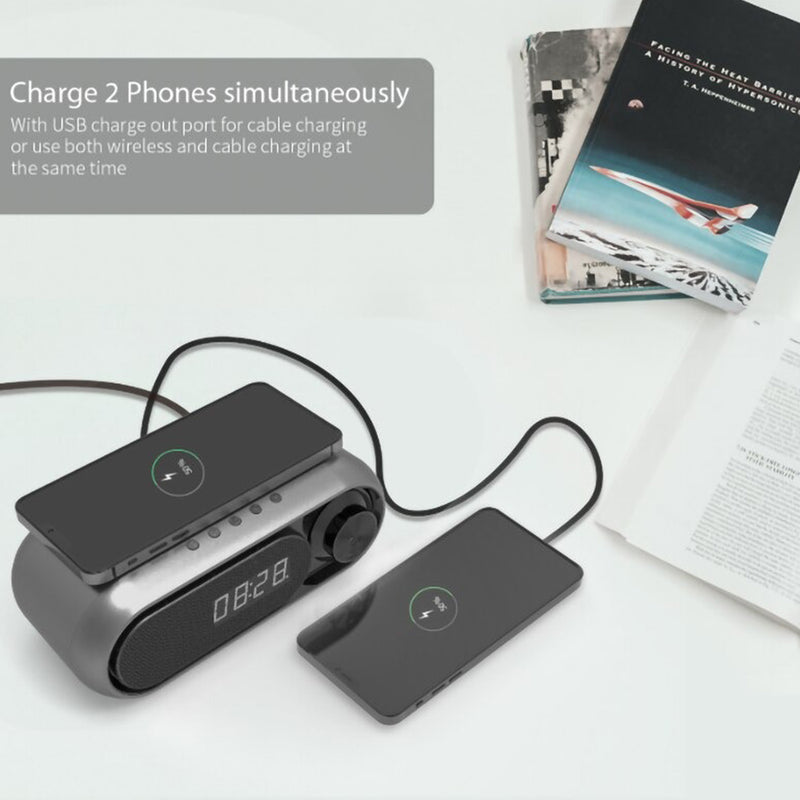 USB Interface Wireless Charger and Clock Radio BT Speaker_10