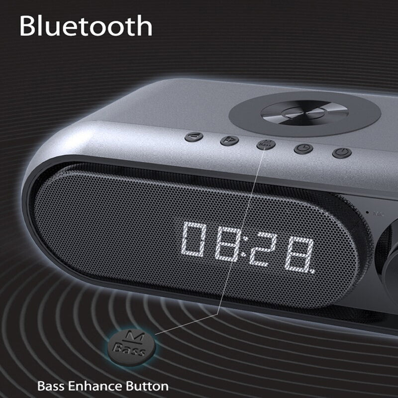 USB Interface Wireless Charger and Clock Radio BT Speaker_12