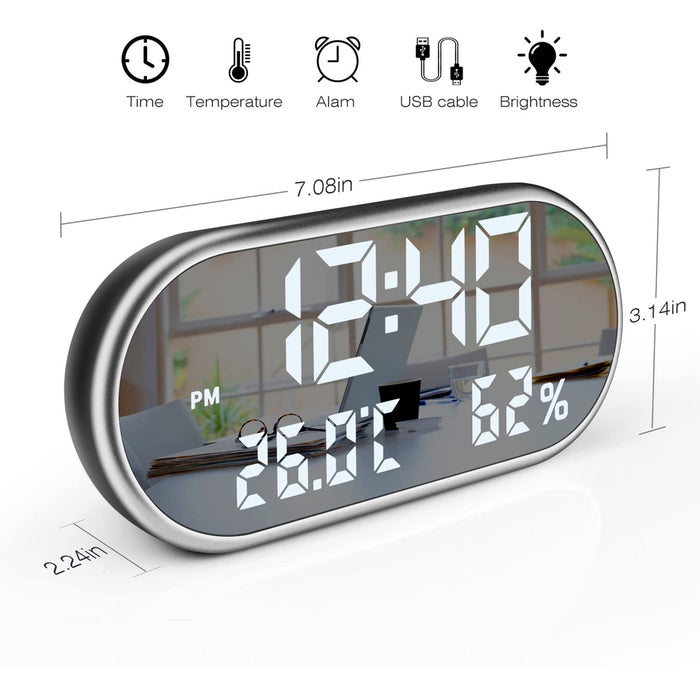 USB Plugged-in Digital LED Alarm Clock with USB Charging_14