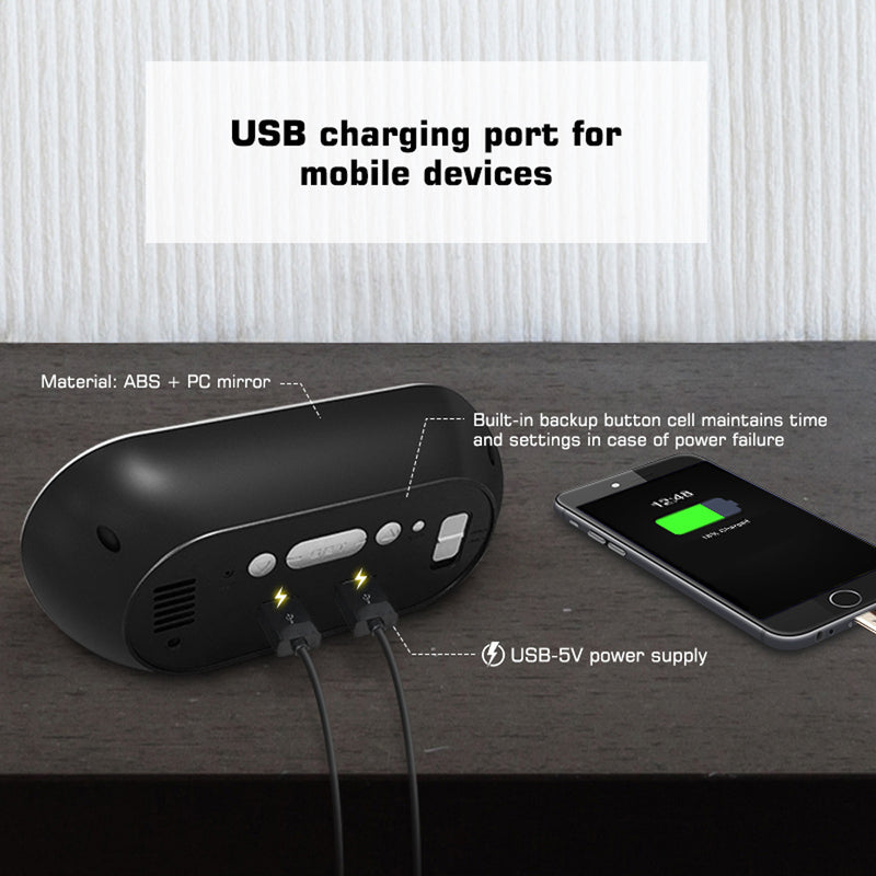 USB Plugged-in Digital LED Alarm Clock with USB Charging_10