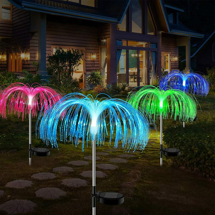 Solar Powered Fiber Optic Outdoor Decorative Fireworks Lights_8